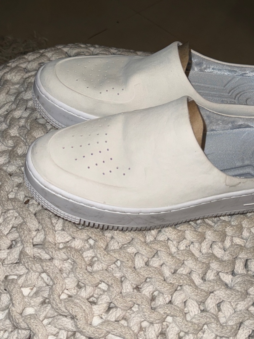 Nike Women’s Cream Slip-On Perforated Mule - Picture 3 of 5